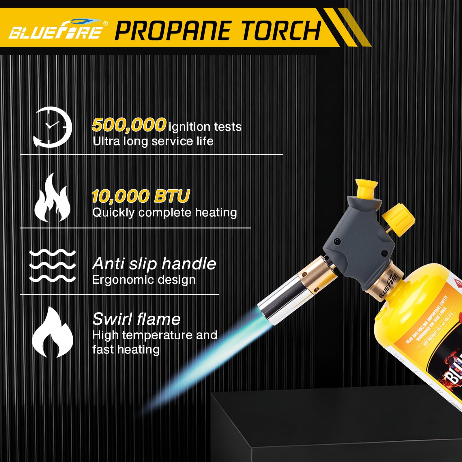Amazon.com: BLUEFIRE propane torch Handy Torch Head Push Button
